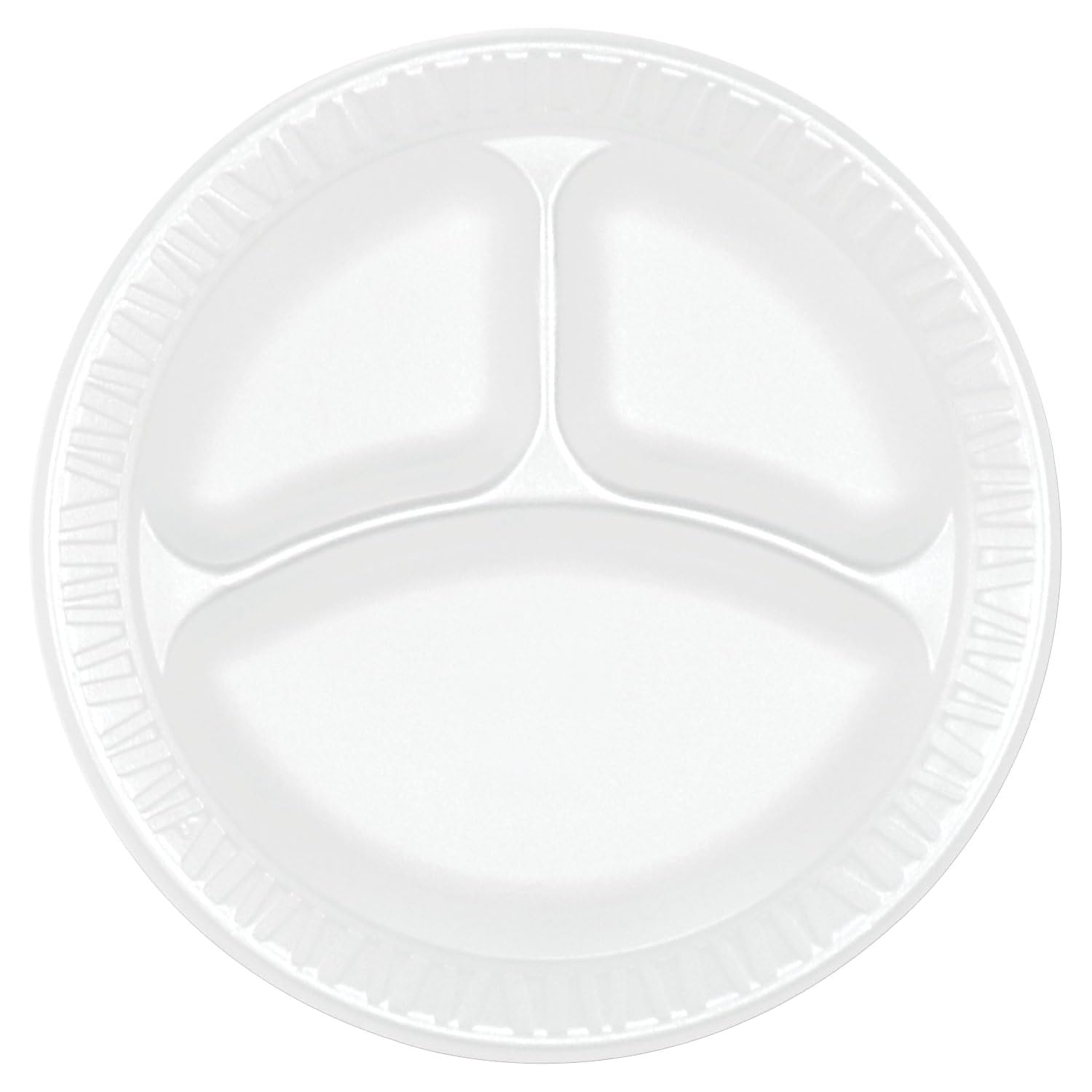 Amazon.com: Dart 9CPWCR 9 in White Unlaminated Foam 3 Comp Plate
